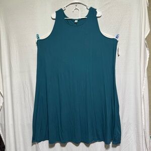 Old Navy Women’s Teal Sleeveless Swing Dress 4XL Plus Size Summer Casual NWT